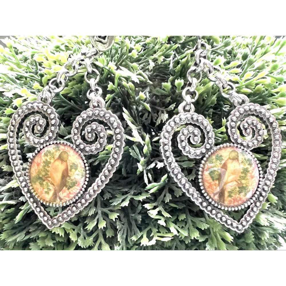 Heart Shape BIRD EARRING